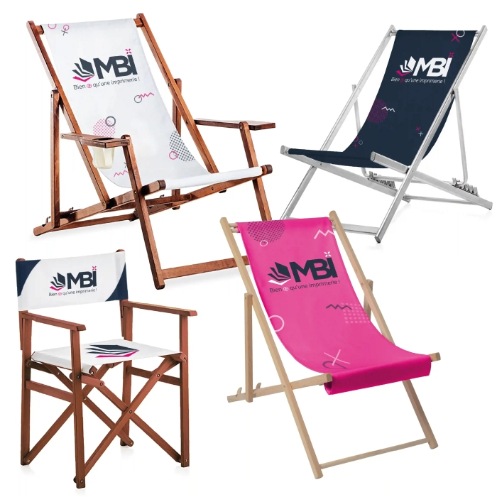 Transat personnalisé & Chaise longue publicitaire - MBI